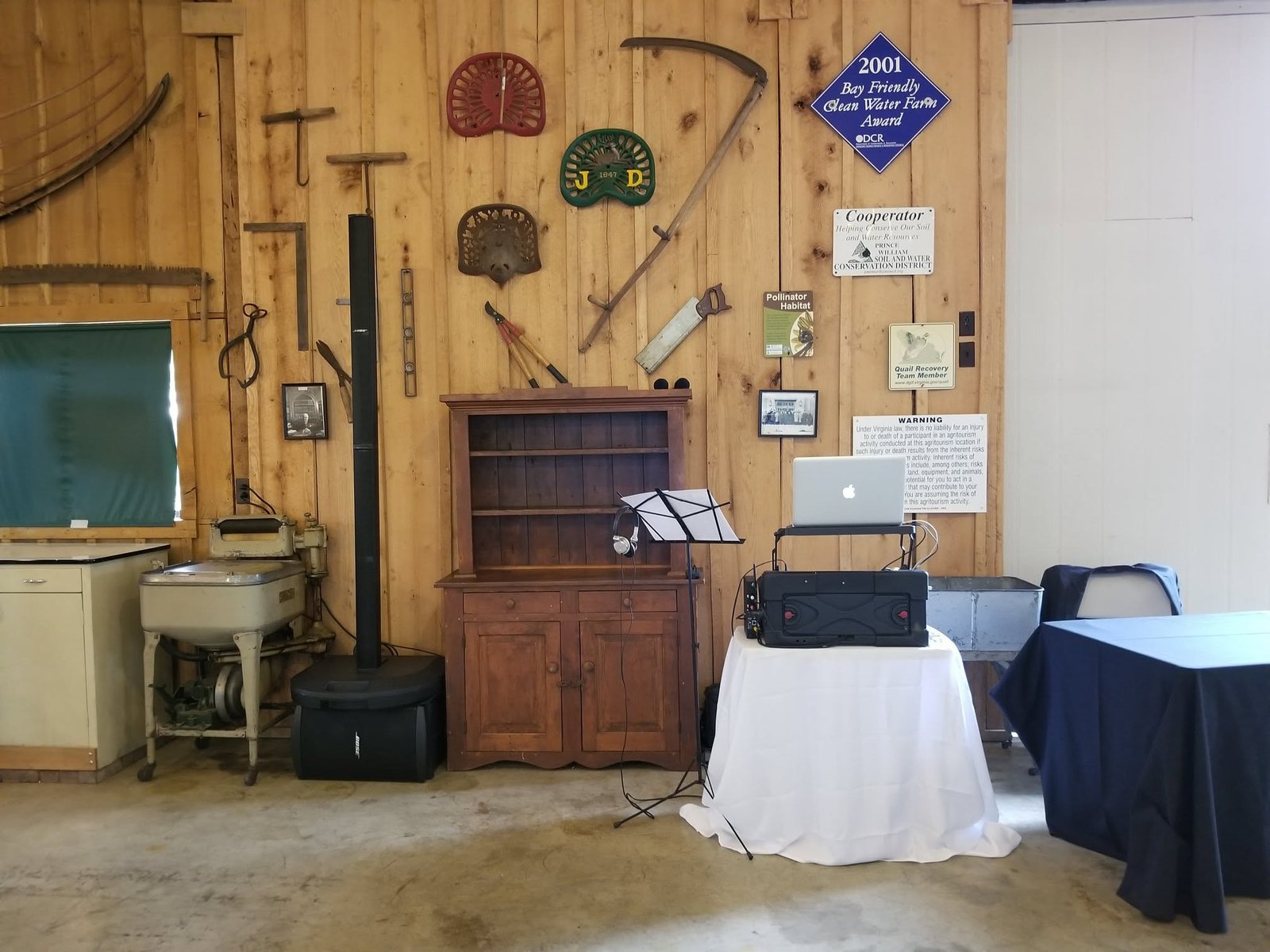 Priya and Daniel's wedding, photo 4 — DJ setup at the garden venue